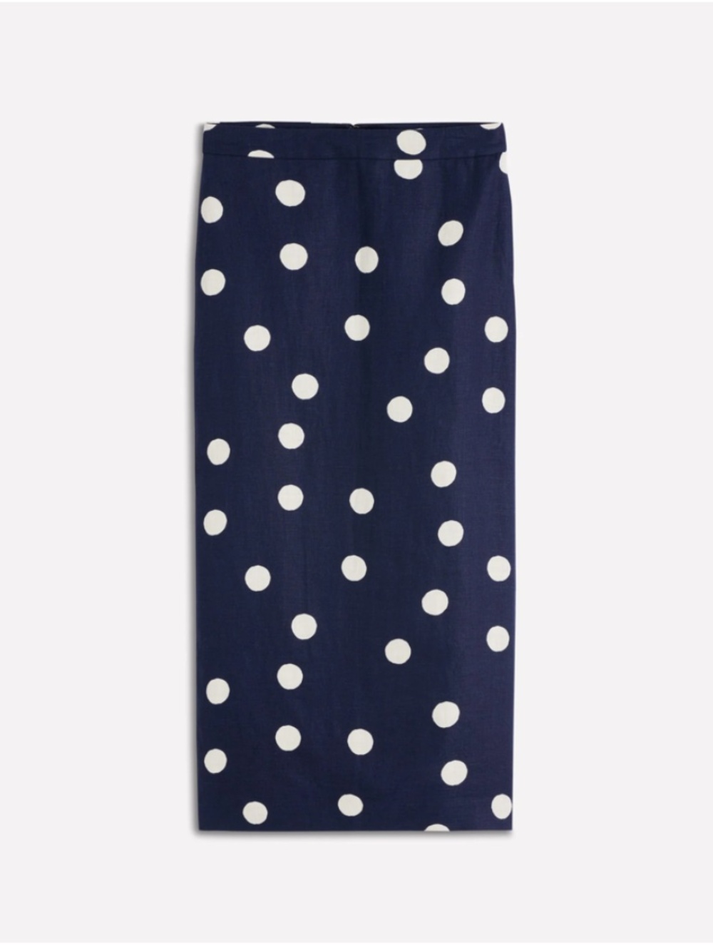Boden Longline Column Skirt French Navy, Ivory Spot Size 8 - Picture 5 of 6